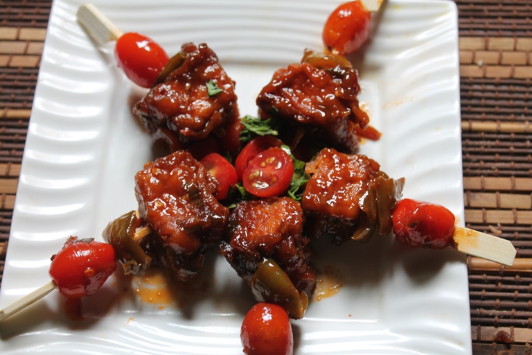 Chili Paneer Bites Recipe