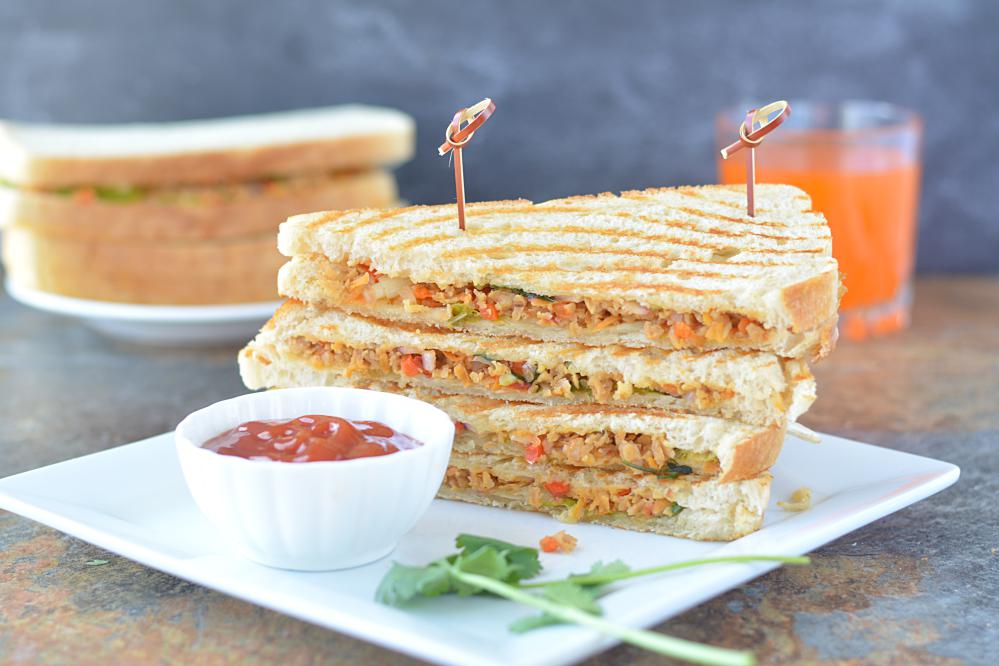 Soya Kheema Sandwich Reicpe