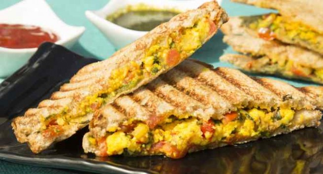 Paneer Burji Sandwich