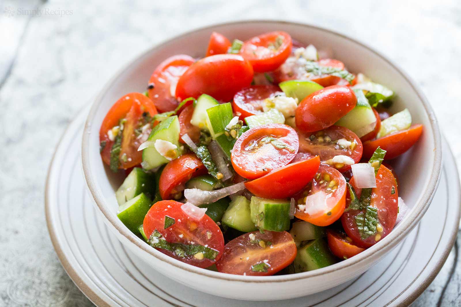 Crispy Cucumbers And Tomatoes Salad Recipe