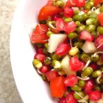 Sprouted Green Moong Dal Salad With Pomegranate Recipe