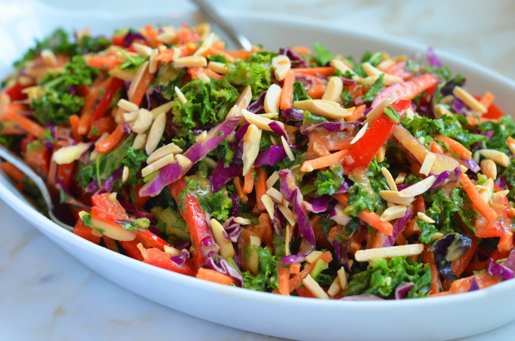 Rainbow Salad With Thai Peanut Butter Salad Recipe