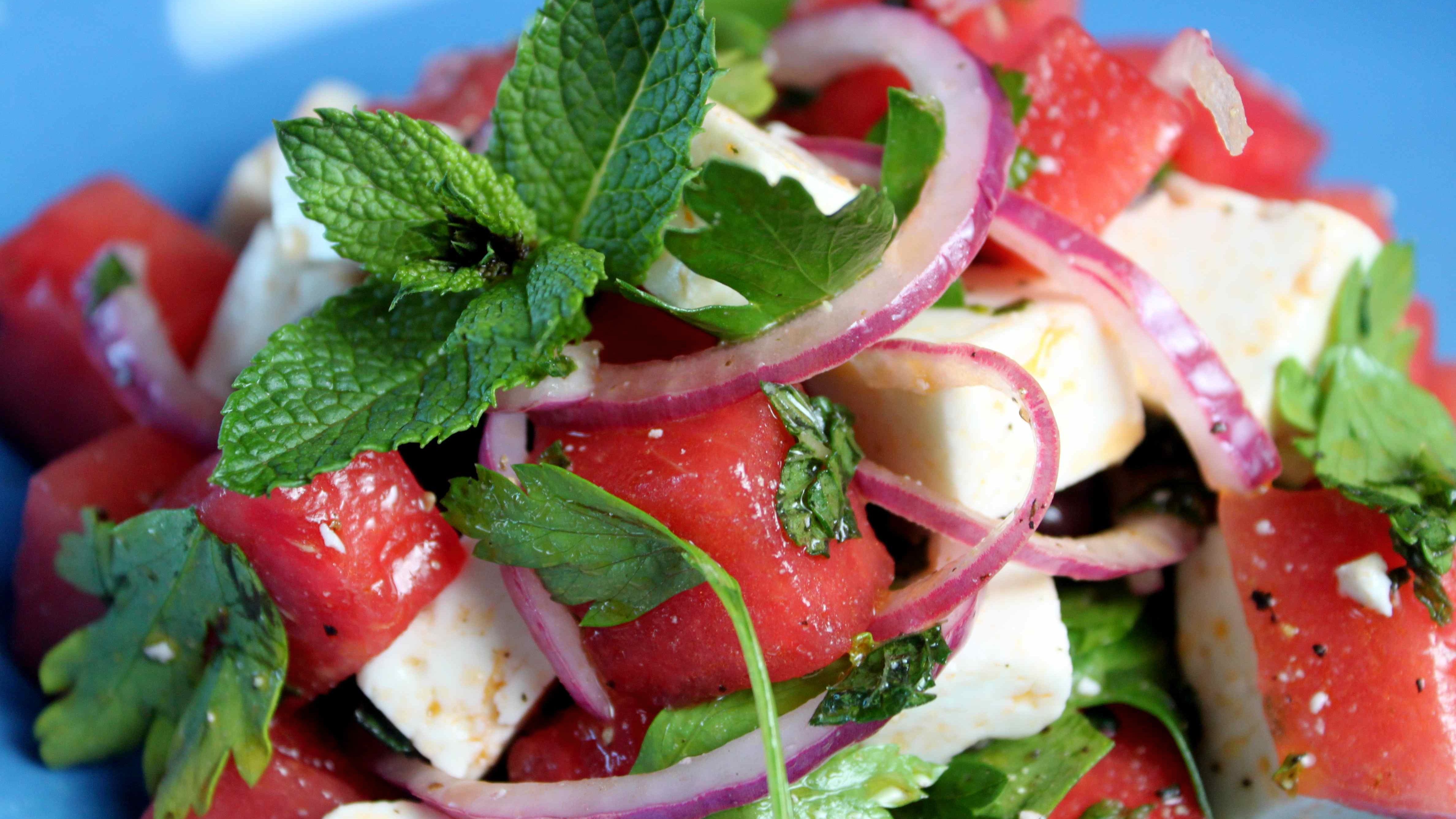 Watermelon Mint Salad Recipe