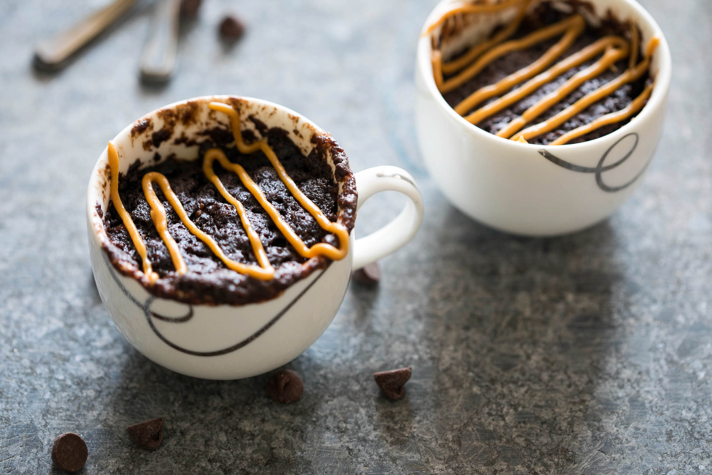 One-Minute Chocolate Peanut Butter Mug Cake Recipe