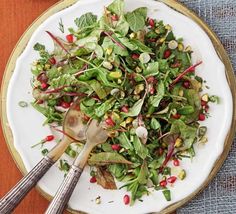 Pomegranate, Persimmon, And Pistachio Wild Rice Salad Recipe