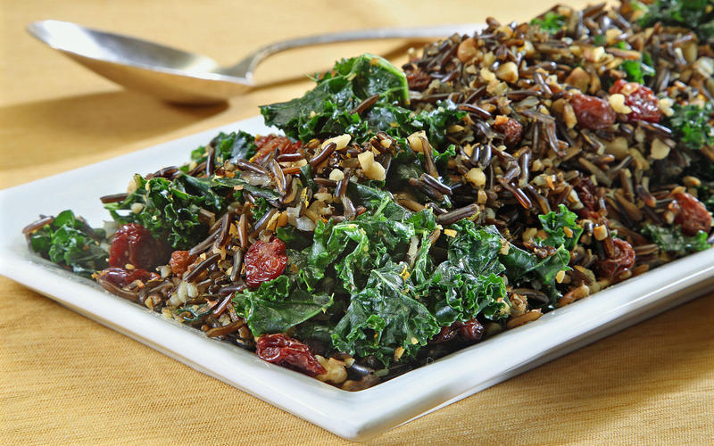 Walnuts, Wild Rice And Winter Green Salad Recipe