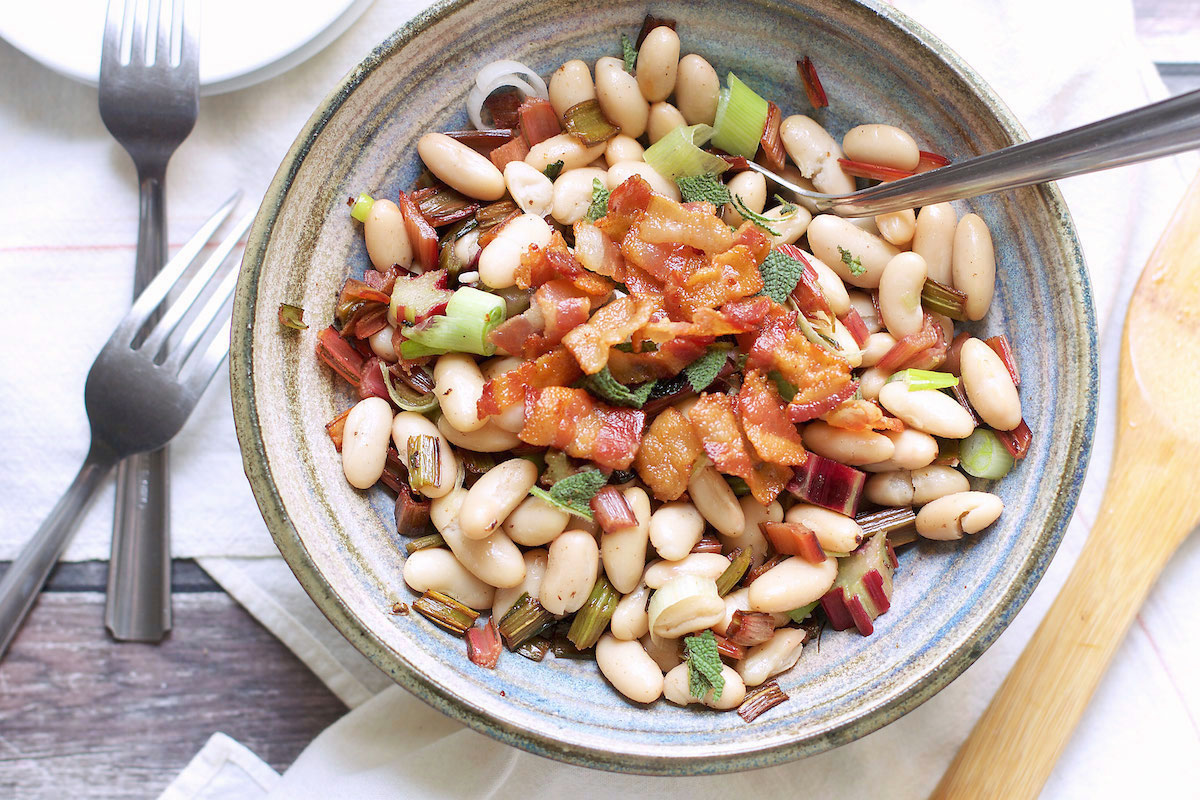 Warm Two-Bean Chard Salad Recipe