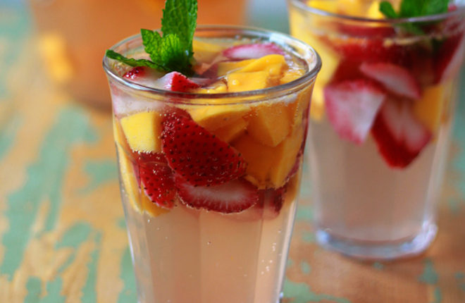 White Sangria With Mango Berries Recipe