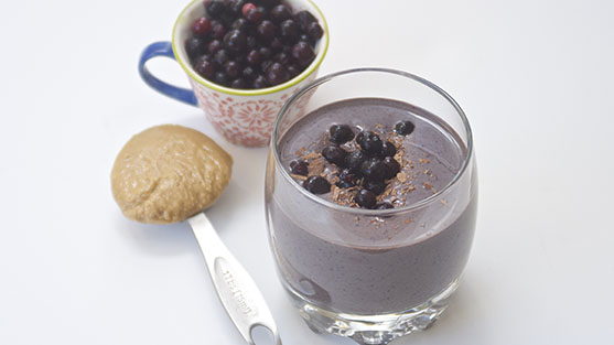 Wild Blueberry Peanutty Protein Smoothie Recipe